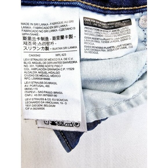Levis Size 33X32 Womens 725 High Rise Bootcut Blue Denim 5 Pocket Logo Tag Jeans - Picture 14 of 14